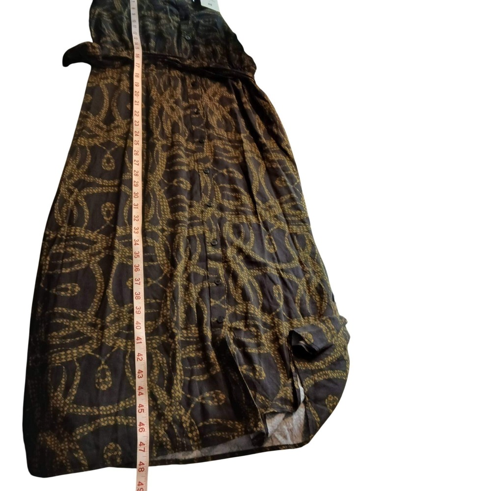 NWT Richard Allen x H&M Shirt Dress Black Yellow Geometric  Pockets Sz 4 Mod - Picture 7 of 13